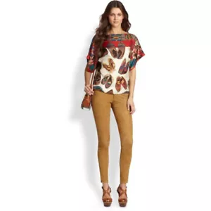 Ralph Lauren Women's Lamb Suede Leather Skinny Riding Pants - Picture 1 of 6