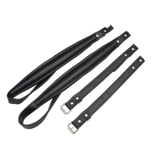 1 Pair Adjustable Soft Leather Accordion Straps For 16-120 Bass Accordions New - Picture 1 of 25