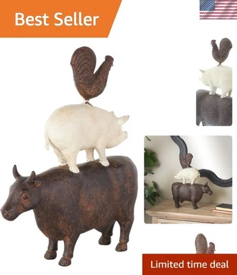 Escultura decorativa de animales de granja de poliestireno apilada decoración del hogar estatua, acento... Foto 1 de 4