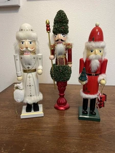 Large Christmas Nutcrackers 18” & 15” Set Of 3 Holiday Decor Figures Festive  - Picture 1 of 4