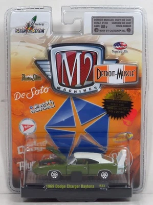 M2 Machines R23 Detroit 1969 Dodge Daytona 440 Green 13-07 Diecast Car 1:64 - Image 1 of 4