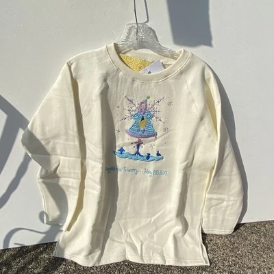 Sudadera polar Quacker Factory talla S Navidad vacaciones ángel de nieve blanco roto Foto 1 de 4