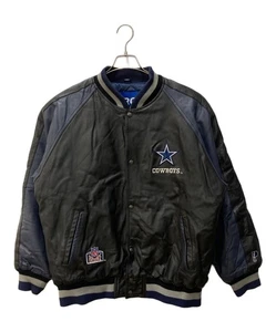 Pro Player Leather stadium jacket Size: L Navy x Men black - Picture 1 of 9