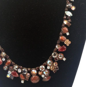 Sorrelli Autumn Colors Crystal Collar Necklace - Picture 1 of 9
