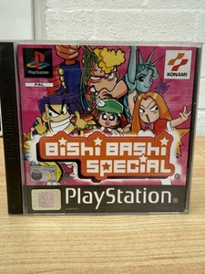 Bishi Bashi Special PS1 PlayStation One - Complete Black Label Rare Konami - Picture 1 of 5