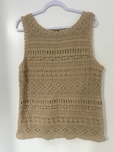 Jones New York Signature Damen Tank Top Häkel Bohemian Cottagecore 2X - Bild 1 von 7