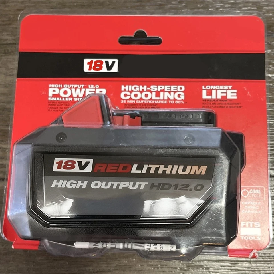 Battery For Milwaukee M18 48-11-1880 RedLithium High Output 12.0Ah NIB