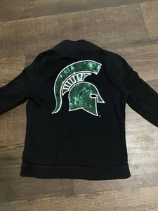 Victoria's Secret ROSA Bling Perfecto Michigan State Spartans 1/4 Cremallera Talla XS - Imagen 1 de 8
