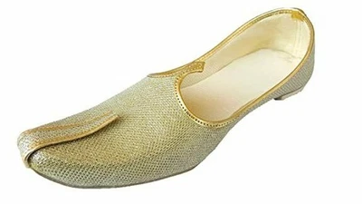 Aura Mens flat jutti Indian wedding mojari sherwani ethnic shoes US size 8-12 GG - Image 1 of 4