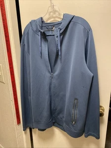 Active Wear Mens Full zipper Jacket Hoodie Blue XL  Great Outdoor Work Jacket - Picture 1 of 10