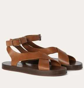 Loro Piana Damen-Sandalen "Sumie" Kalbsleder goldgegerbt 39/9 US $ 1425+ - Bild 1 von 22