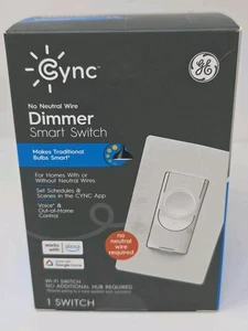 Smart Dimmer Switch By GE Cync Wi-Fi 93120079 Alexa Google Home No Hub Required - Picture 1 of 8