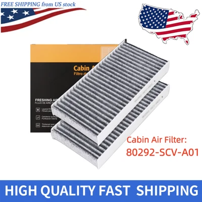 Filtro de aire de cabina 80292-SCV-A01 para Honda CR-V L4 2002 2003 2004 2005 2006 2,4 L Foto 1 de 4