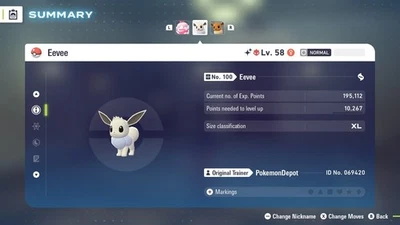 6IV Untouched Shiny Eevee Pokemon Legends ZA *EL MISMO DÍA* Foto 1 de 4
