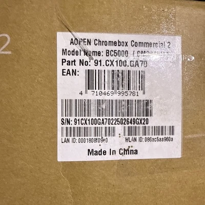 CHROMEBOX COMMERCIAL INTEL CELERON 3965U 4GB DDR4 32G SSD 1GBE - Image 1 of 4