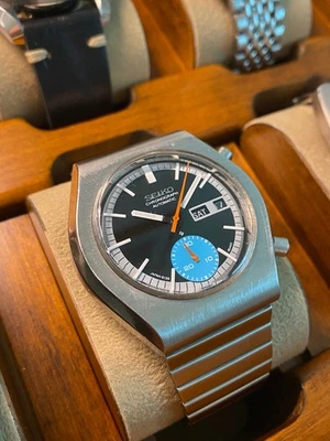 Pulsera Seiko 6139-8020 Cronógrafo Automático Japón 1975 - Vintage NOS G078 Foto 1 de 4