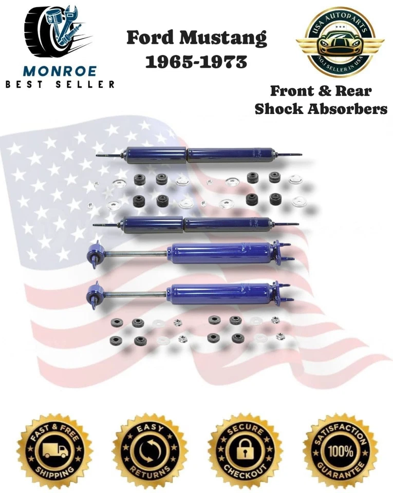 Monroe Front & Rear Shock Absorbers For Ford Mustang 1965-1973 - Image 1 of 4