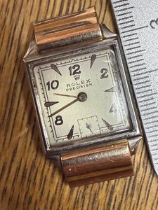 1930's Rolex Hooded Lug Rose Gold & Stainless Ref 3893 Watchmaker Special B123 - Foto 1 di 8