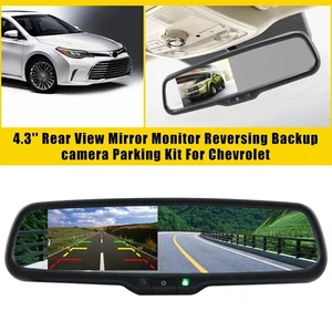 4.3'' Kit For Chevrolet Rear View Mirror Monitor Reversing Backup camera Parking - Picture 1 of 16