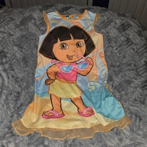 Y2K Kids Nick Jr. Dora The Explorer Girls Nightgown Pajamas 6X [2007] - Picture 1 of 8
