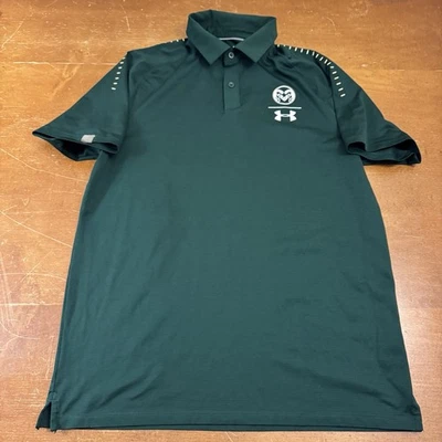 Colorado State Rams Shirt Mens Medium Green Polo Under Armour - Image 1 of 4
