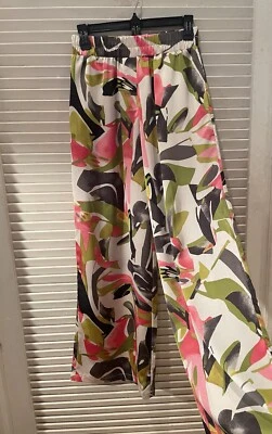 Pantalones Forever 21 Extra Pequeños Juniors Floral Pierna Ancha Tropical Hawaiano Nuevos con Etiquetas Foto 1 de 4