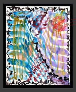 Runaway 2011 : Fine ART Watercolor Painting : ABSTRACT Original : Signed - Picture 1 of 12