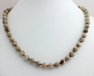Collar De Ágata Crazy Lace De 8Mm"45Cm" Nueva - Imagen 1 de 1