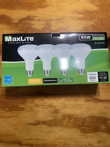 MaxLite Flood LED Bulb, 8W 65W-650 Lumens,Dimmable - 4pk 2700k - Picture 1 of 2