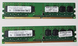 2* 512 MB DDR2 PC2-5300 667MHz 240-pin Aeneon AET660UD00-30DB97X - Bild 1 von 3