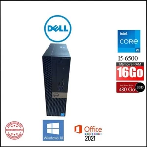 DELL Optiplex 3040 Core i5 16 Go SSD 480 Go Windows 10 Pro & Office 2021 Pro - Photo 1/2