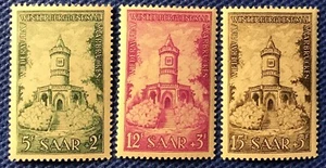Saar 1956 Castles Surtax Repair Monuments Semi-Postal MNH (SC# B111-B113) - Picture 1 of 1