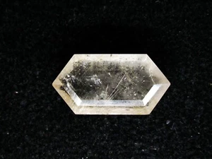 Natural Golden Rutilated Quartz Gemstone Elongated Hexagon Shape Loose Rutile - Picture 1 of 8