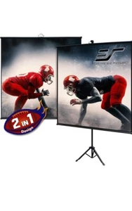 Elite Screens 50 Inch 2 in 1 Portable Projector Screen Dual Tripod Stand T50SW - Picture 1 of 6