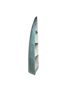 6.5 Ft Nautical Wood BOAT BOOKSHELF Wine holder Corner Shelf Sailboat Sail Boat - Picture 1 of 7