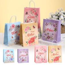 Reusable Kraft Paper Floral Gift Bags for Party Favors, Mothers Day,Weddings