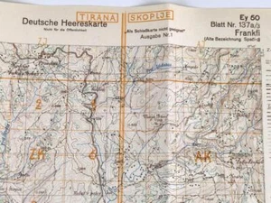 Deutsche Heereskarte 1943 "Frankfi" Albanien - Bild 1 von 7