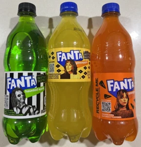 NEW 2024 Fanta Limited Beetlejuice movie HAUNTED APPLE , ORANGE & PINEAPPLE 20oz - Picture 1 of 1