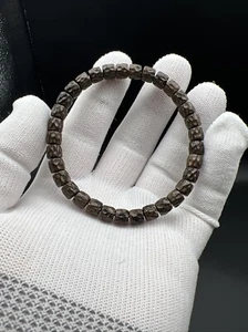 6.6×5.8mm Original Coconut Stem Mala Beads Bracelet 原生态椰蒂雕刻无相手串 - Picture 1 of 10