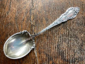 Antique Sterling HOWARD (Mount Vernon) LORRAINE 1892 Sugar Sauce Serving Spoon - Picture 1 of 11