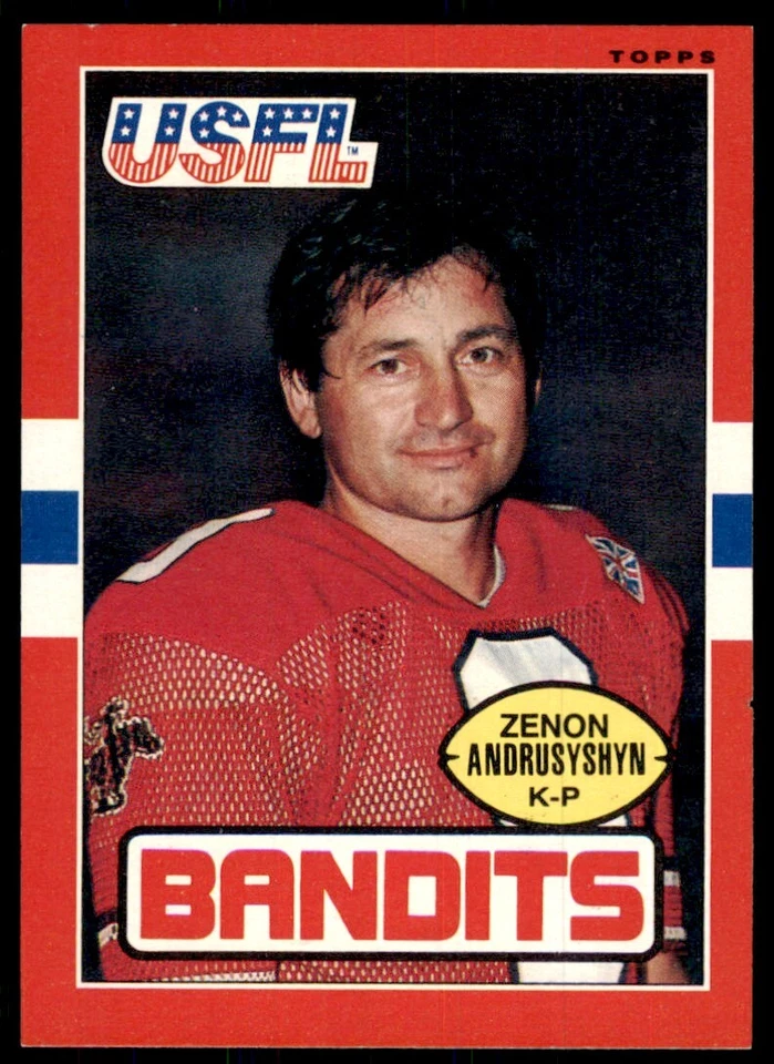 1985 Topps USFL Zenon Andrusyshyn Football Cards #123 - Image 1 of 2