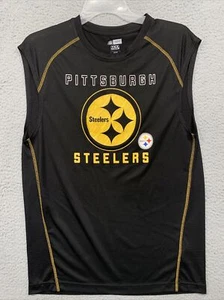 Pittsburgh Steelers NFL Team Apparel TX3 Cool Men's T-Shirt Size M Black LOGO - Picture 1 of 9