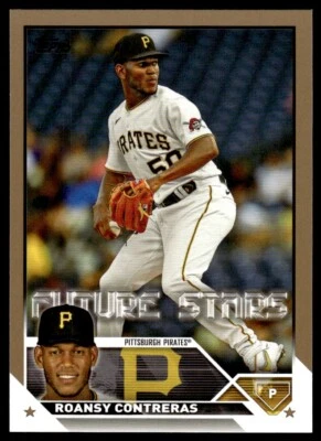 2023 TOPPS SERIE 2 GOLD /2023 Roansy Contreras Pittsburgh Pirates #559 R80 - Image 1 of 2