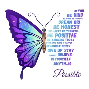 SUPERDANT Butterfly Wall Stickers Inspirational Wall Decals Quotes Motivation... - Picture 1 of 6