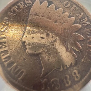 1888 INDIAN HEAD PENNY Cent Coin - Picture 1 of 8