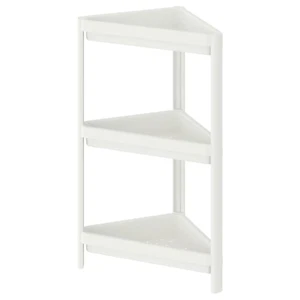 New IKEA VESKEN Corner Shelf Unit White for Bathroom Easy Assemble 33x33x71cm - Picture 1 of 4