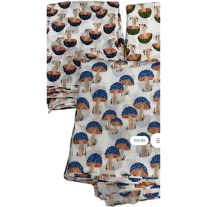 Tiny mushroom print Cotton Curtain/ Cushion/Home Decor/ Bag Fabric for streching - Picture 1 of 1