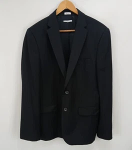 Calvin Klein Blazer Sport Mantel Schwarz Slim Fit 2 Knopf Einreiher Herren M - Bild 1 von 9