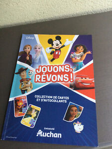 Album-Jouons Rêvons-Disney-Complet-96/96 cartes-48/48 autocollants-Auchan 2024