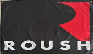 ROUSH FORD USA MUSTANG RACING 3x5ft FLAG BANNER DRAPEAU MAN CAVE GARAGE Decor - Imagen 1 de 1